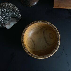 Hand Turned Wooden Bowl Signed Bryan McCabe Woodbutcher #780 Artisan